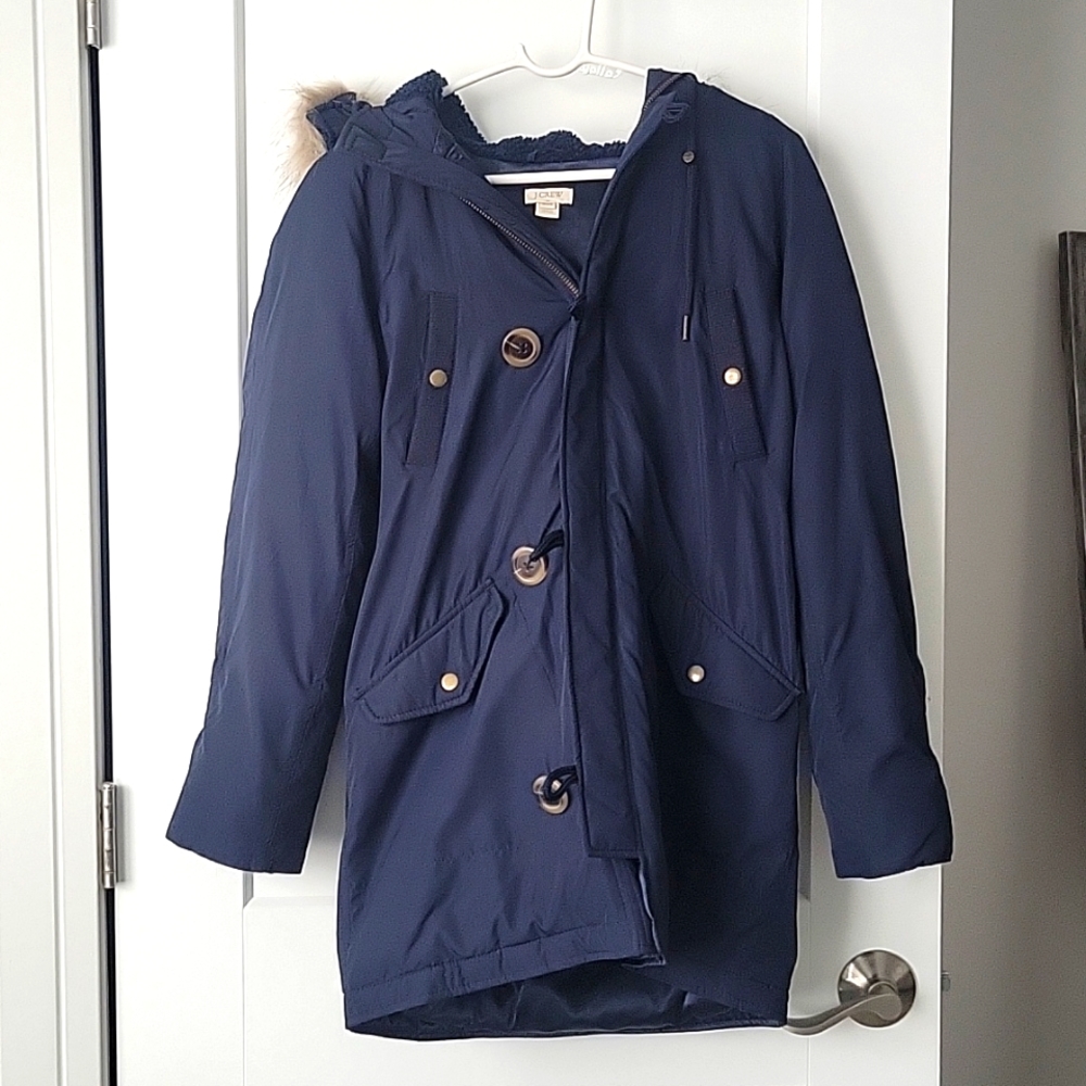 J. Crew navy winter parka